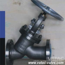 Y Type Alloy 20 Monel Trim Flanged Globe Valve con Cl150 / Pn16